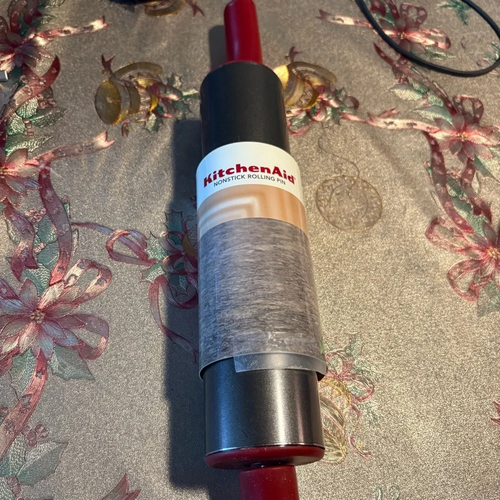 KitchenAid Nonstick Rolling Pin - Red and Gray